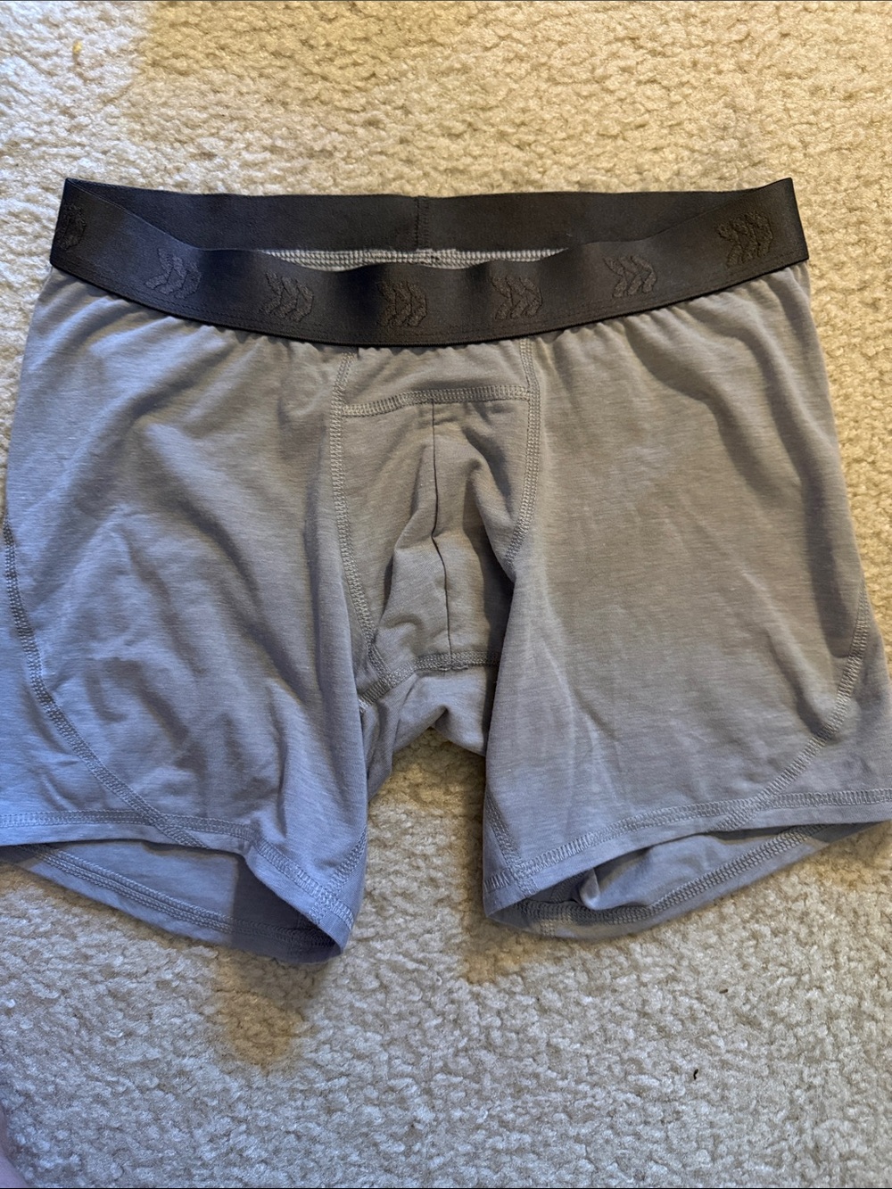 all in motion Light Gray Boxer Briefs with Black Waistband